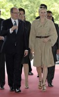 Le prince Albert et Charlène de Monaco à Stuttgart