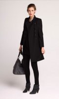 Manteau en laine noir style officier petite robe noire 1.2.3 collection mode femme automne hiver 2010 2011