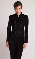 Veste officier noire en laine 1.2.3 collection mode femme automne hiver 2010 2011