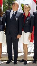 Albert et Charlene : lors de la présentation de la délégation monégasque pour les JO