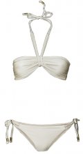 Beachwear H&M collection été 2011 bikini blanc bandeau et noeuds lacets