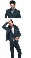 Doudone en flanelle et gilet double de costume collection homme Sandro automne hiver 2010 2011
