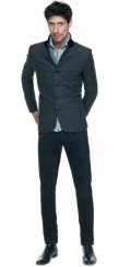 Veste en tweed chemise en jean collection homme Sandro automne hiver 2010 2011