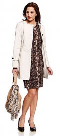 Robe cintrée imprimé serpent marron