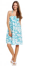 Robe hawaienne turquoise 