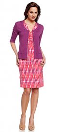 Robe imprimée rose effet croisé
