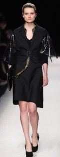 Veste cropped manches transparentes Yves Saint Laurent femme mode hiver 2011