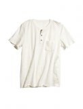 T-Shirt à manches courtes blanc cassé en coton organique H&M Homme Conscious Collection Printemps-Eté 2011
