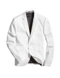 Blazer blanc en coton biologique mélangé H&M Printemps-Eté 2011 Conscious Collection Homme