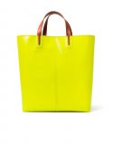 Cabas jaune fluo color block poignées cuir Zara collection été 2011
