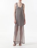 Robe en lin gris