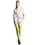 Pantalon vert-anis et chemise blanche H&M