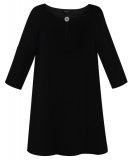 Robe collection été 2011 Tara Jarmon noire en crêpe avec un bijou strass