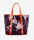 Sac cabas en plastique imprimé fleuri