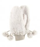 Moufles style fourrure blanche doublure polaire H&m Tendance hiver 2011/2012