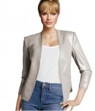 Blazer argenté à manches ¾