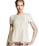 Blouse structurée en soie et lin 