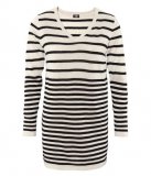 Pull à rayures dégradées et encolure en V