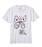 Tee shirt for Japan Uniqlopar Blake Lively papillon noir et rouge