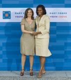 Valérie Trierweiler et Michelle Obama à Washington