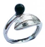 Bague en argent avec onyx de D’Gem