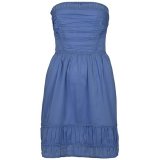 Comptoir des Cotonniers collection été 2011 robe bustier bleue à fronce style hippie chic