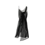 Robe en voile noir façon asymétrique Sisley Benetton collection femme-printemps-été 2011 ?