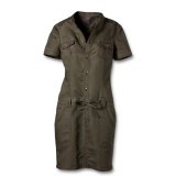 Robe kaki style cargo en coton boutonnée et ceinturée Mexx collection femme été 2011