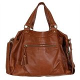Maxi sac en simili cuir caramel 
