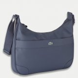 Sac besace PVC petit piqué bleu 