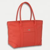 Sac cabas en PVC rouge