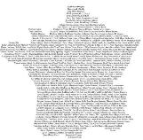La carte de France du cabas France Gall