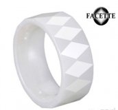 Bague Facette Fybaken céramique blanche