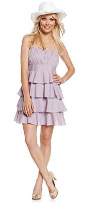 Robe violette à volants