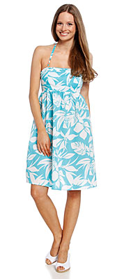 Robe hawaienne turquoise 