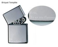 Briquet Tempête gravé