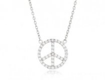Collier argent peace and love Histoire d’Or Collection Automne hiver 2011/2012