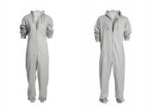 Combinaison grise à capuche effet manches retroussées printemps-été H&M collection Fashion against AIDS 2011 femme homme