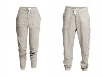 Pantalon jogging gris taille élastique ruban à nouer devant femme homme H&M 2011 printemps-été Fashion against AIDS