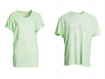 Tee-shirt manches courtes vert pale femme homme H&M 2011 printemps-été Fashion against AIDS