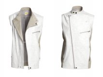 Veste sans manches en cuir deux tons collection femme homme printemps-été H&M 2011 Fashion against AIDS