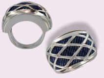 Une bague bi-matière en argent et jeans !