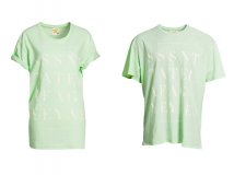 Tee-shirt manches courtes vert pale femme homme H&M 2011 printemps-été Fashion against AIDS