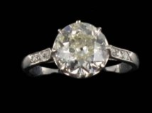 Solitaire 1920 platine diamants chez bijouxbaume.com