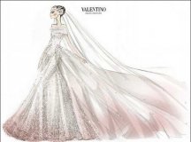 Anne Hathaway : le croquis de sa robe de mariée !