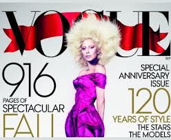 La page de couverture de Vogue US Septembre 2012 avec Lady Gaga