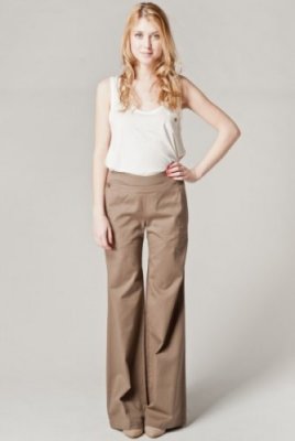 Pantalon à pont en garbadine