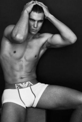 Boxer blanc homme collection Emporio Armani été 2011 porté par Rafael Nadal