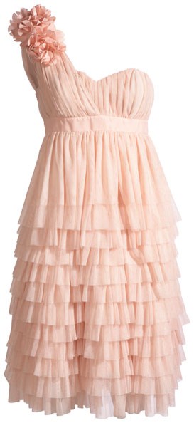 Robe volantée rose romantique et asymetrique collection printemps été 2011 H&M femme