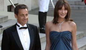 Nicolas Sarkozy et Carla Bruni en tenue de soirée
